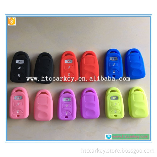 best price 3 button silicone car key cover for hyundai